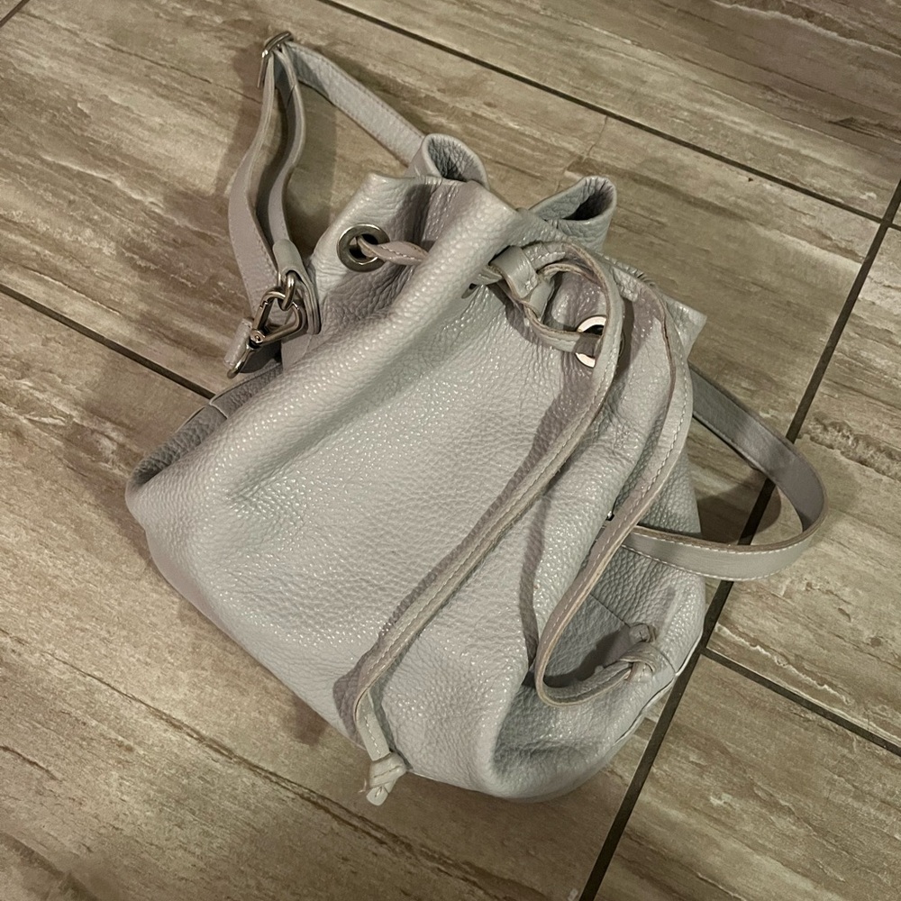 ROOTS Grey Drawstring Crossbody